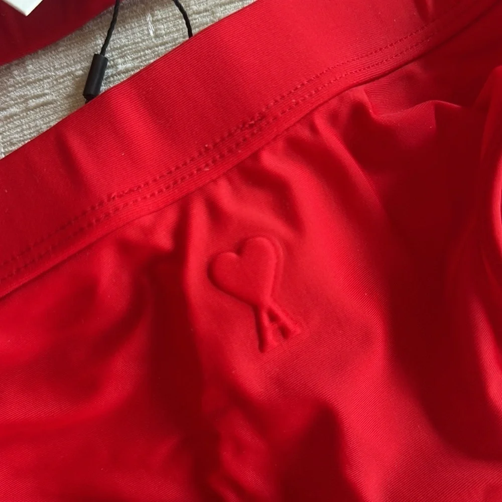 NWT Ami Paris Two Piece Red High Waist Bikini Set - XXS